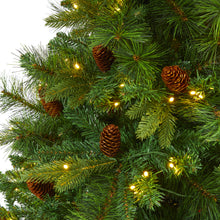Load image into Gallery viewer, 6.5' West Virginia Full Bodied Mixed Pine Artificial Christmas Tree w/ 400 LED