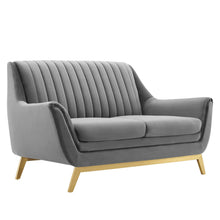 Load image into Gallery viewer, Winsome Channel Tufted Performance Velvet Loveseat by Modway