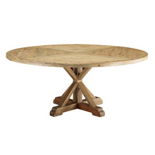 Load image into Gallery viewer, Stitch 71" Round Pine Wood Dining Table by Modway