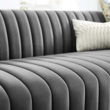 Load image into Gallery viewer, Conjure Channel Tufted Velvet Sofa by Modway