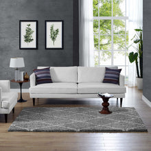 Load image into Gallery viewer, Toryn Diamond Lattice 5x8 Shag Area Rug by Modway