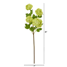 Load image into Gallery viewer, 30" Snowball Hydrangea Artificial Flower (Set of 3)