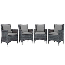 Load image into Gallery viewer, Summon 4 Piece Outdoor Patio Sunbrella¨ Dining Set by Modway
