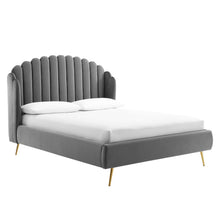 Load image into Gallery viewer, Lana Performance Velvet Queen Wingback Platform Bed by Modway