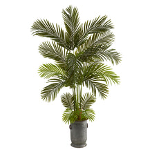 Load image into Gallery viewer, 5.5' Areca Palm Artificial Tree in Vintage Metal Planter