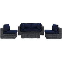 Load image into Gallery viewer, Summon 5 Piece Outdoor Patio Sunbrella¨ Sectional Set by Modway