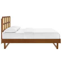 Load image into Gallery viewer, Sidney Cane and Wood Queen Platform Bed With Angular Legs by Modway