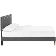 Load image into Gallery viewer, Virginia Fabric Full Platform Bed with Squared Tapered Legs by Modway