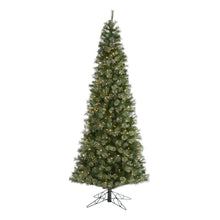 Load image into Gallery viewer, 10' Cashmere Slim Artificial Christmas Tree w/750 Warm White Lights