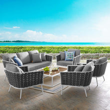 Load image into Gallery viewer, Stance 6 Piece Outdoor Patio Aluminum Sectional Sofa Set by Modway