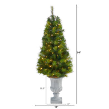 Load image into Gallery viewer, 4.5' Green Valley Pine Artificial Christmas Tree w/ 100 Warm White LED Lights
