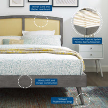 Load image into Gallery viewer, Sierra Cane and Wood Full Platform Bed With Splayed Legs by Modway