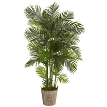 Load image into Gallery viewer, 75" Areca Palm Artificial Tree in Farmhouse Planter