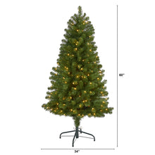 Load image into Gallery viewer, 5' Virginia Fir Artificial Christmas Tree w 200 Clear Lights