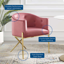 Load image into Gallery viewer, Savour Tufted Performance Velvet Accent Dining Armchair by Modway