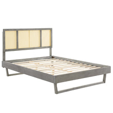 Load image into Gallery viewer, Kelsea Cane and Wood Full Platform Bed With Angular Legs by Modway