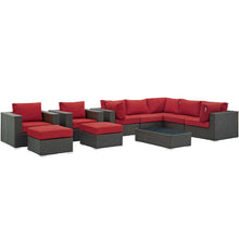 Load image into Gallery viewer, Sojourn 10 Piece Outdoor Patio Sunbrella¨ Sectional Set by Modway