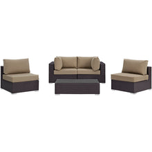 Load image into Gallery viewer, Convene 5 Piece Outdoor Patio Sectional Set by Modway