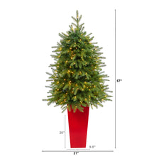 Load image into Gallery viewer, 57' Vancouver Fir 'Natural Look' Artificial Christmas Tree w/ 250 Clear LED