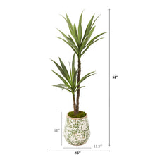 Load image into Gallery viewer, 52" Yucca Artificial Plant in Floral Planter
