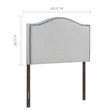 Load image into Gallery viewer, Curl Nailhead Upholstered Twin Headboard by Modway