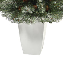 Load image into Gallery viewer, 3.5' Snowed French Alps Mountain Pine Artificial Christmas Tree w/ 135 Bendable