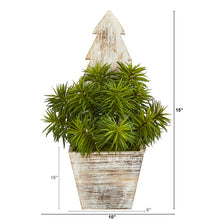 Load image into Gallery viewer, 15" Succulent Artificial Plant in Christmas Tree Planter