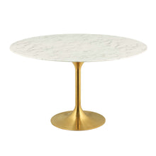 Load image into Gallery viewer, Lippa 54" Round Faux Marble Dining Table by Modway