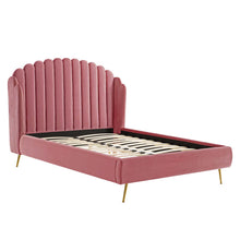 Load image into Gallery viewer, Lana Performance Velvet Queen Wingback Platform Bed by Modway