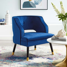 Load image into Gallery viewer, Traipse Button Tufted Open Back Performance Velvet Armchair by Modway