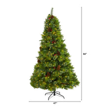 Load image into Gallery viewer, 7' Montana Mixed Pine Artificial Christmas Tree w/ Pine Cones, Berries