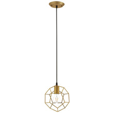 Load image into Gallery viewer, Pique Gold Metal Ceiling Fixture by Modway