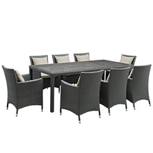 Load image into Gallery viewer, Sojourn 9 Piece Outdoor Patio Sunbrella¨ Dining Set by Modway