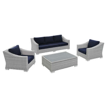 Load image into Gallery viewer, Conway 4-Piece Sunbrella¨ Outdoor Patio Wicker Rattan Furniture Set by Modway