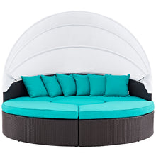 Load image into Gallery viewer, Quest Outdoor Patio Wicker Rattan Canopy Sectional Daybed by Modway