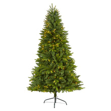 Load image into Gallery viewer, 6' Sun Valley Fir Artificial Christmas Tree with 300 Clear LED Lights