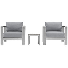 Load image into Gallery viewer, Shore 3 Piece Outdoor Patio Aluminum Set by Modway