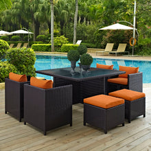 Load image into Gallery viewer, Inverse 9 Piece Outdoor Patio Dining Set by Modway