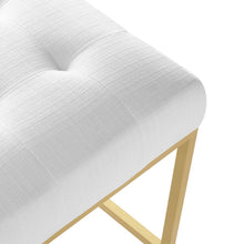 Load image into Gallery viewer, Privy Gold Stainless Steel Upholstered Fabric Bar Stool by Modway