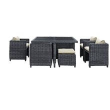 Load image into Gallery viewer, Summon 9 Piece Outdoor Patio Sunbrella¨ Dining Set by Modway