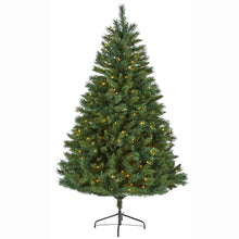 Load image into Gallery viewer, 6' Rocky Mountain Mixed Pine Artificial Christmas Tree with 300 LED Lights
