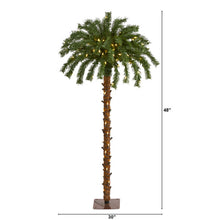 Load image into Gallery viewer, 4' Christmas Palm Artificial Tree with 150 Warm White LED Lights