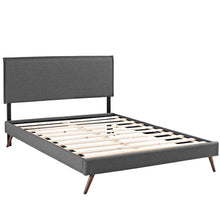 Load image into Gallery viewer, Amaris Queen Platform Bed with Round Splayed Legs