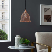 Load image into Gallery viewer, Glimmer Bell-Shaped Rose Gold Pendant Light by Modway