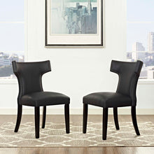 Load image into Gallery viewer, Curve Vinyl Dining Side Chair Set of 2 by Modway