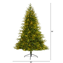 Load image into Gallery viewer, 6.5' Colorado Mountain Fir 'Natural Look' Artificial Christmas Tree w/ 400 LED
