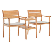 Load image into Gallery viewer, Viewscape Outdoor Patio Ash Wood Jack and Jill Chair Set by Modway