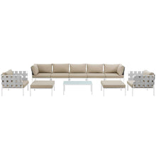 Load image into Gallery viewer, Harmony 10 Piece Outdoor Patio Aluminum Sectional Sofa Set by Modway