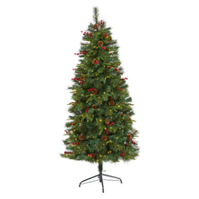 Load image into Gallery viewer, 6' Mixed Pine Artificial Christmas Tree w/ 250 Clear LED Lights