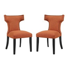 Load image into Gallery viewer, Curve Fabric Dining Side Chair Set of 2 by Modway